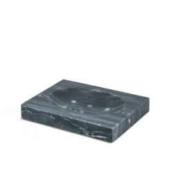 Set di 4 accessori da bagno in marmo grigio Bardiglio