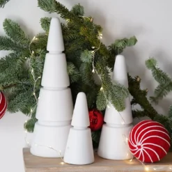 Set di 3 alberi di Natale in marmo bianco extra di Carrara