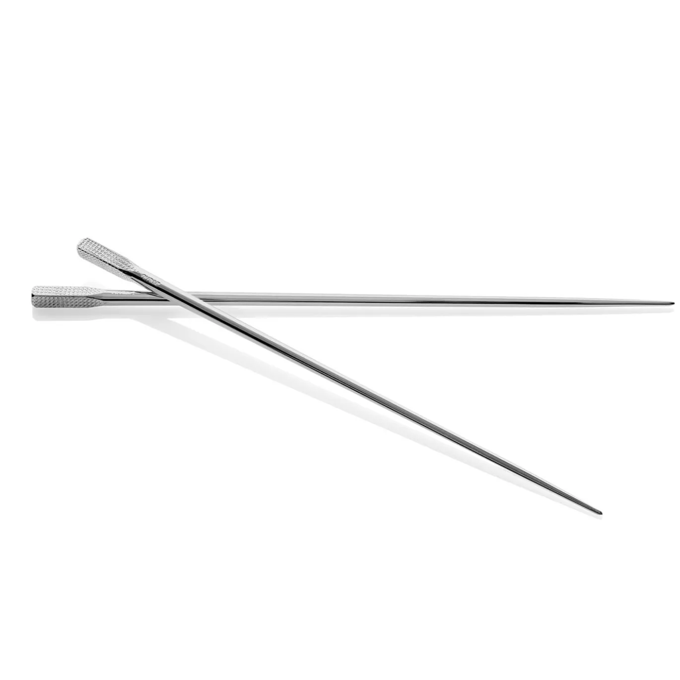 Set di 2 Bacchette Aria in Argento con Poggiabacchette New York