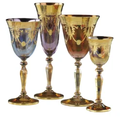 Set di 4 Bicchieri Allegro Dorati #3