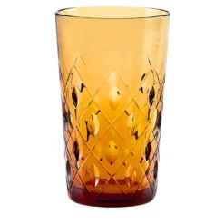 Set di 6 bicchieri alti Bricks Amber