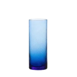 Set di 6 bicchieri alti Gritti Torsè blu pervinca