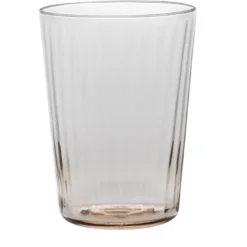 Set di 6 bicchieri alti in quarzo rosa Plissè
