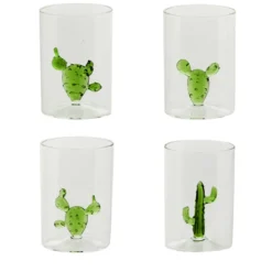 Set di 4 bicchieri Cactus
