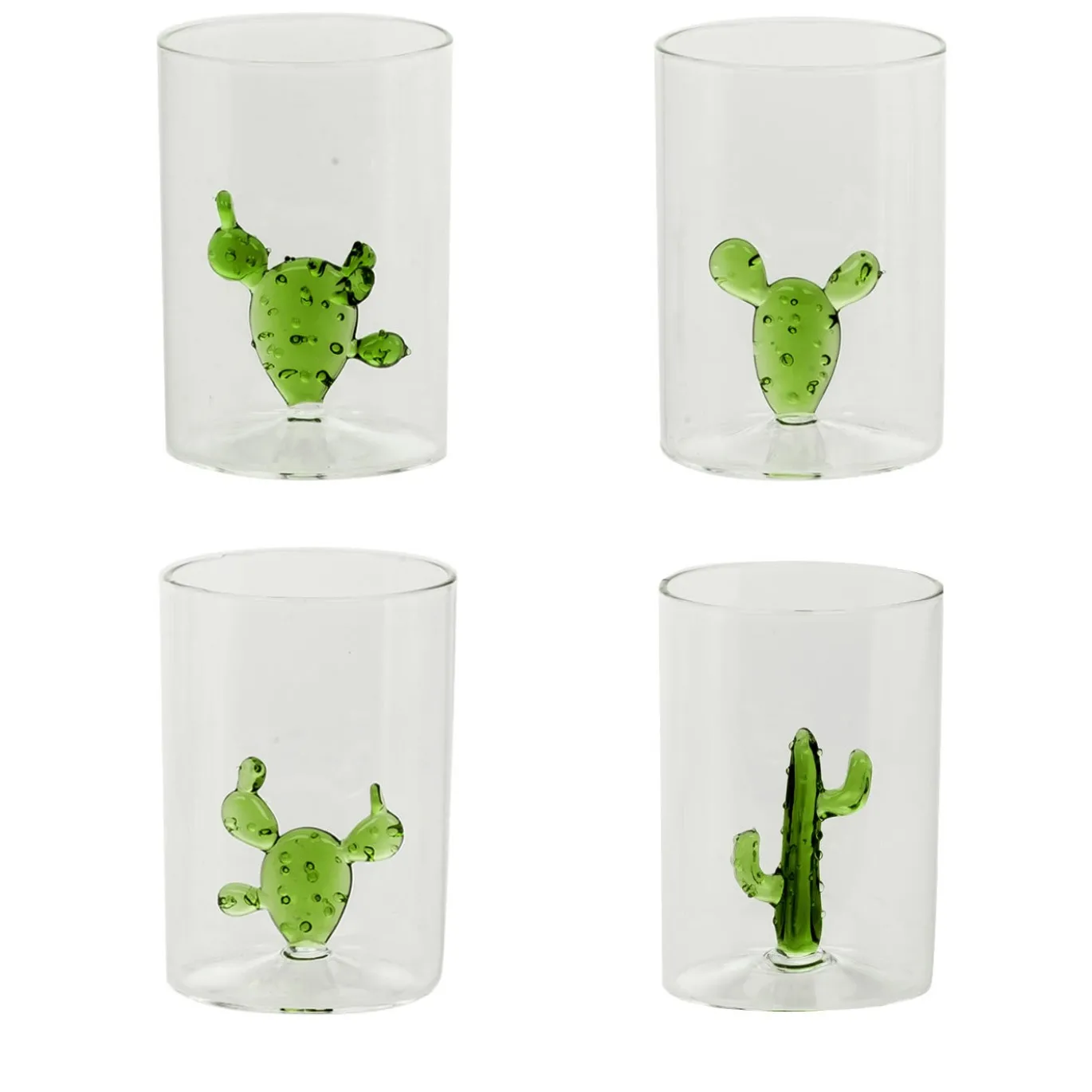 Set di 4 bicchieri Cactus