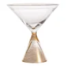 Set di 2 bicchieri Clessidra da Martini con base oro
