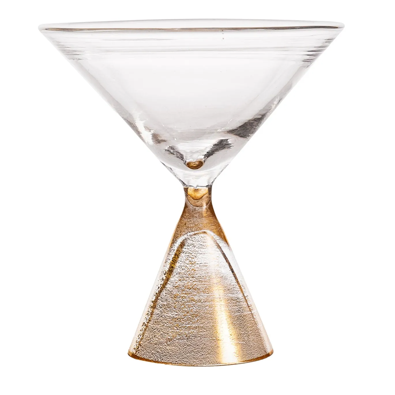 Set di 2 bicchieri Clessidra da Martini con base oro