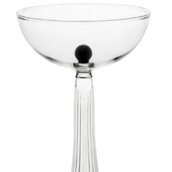 Set di 2 Bicchieri Coupe Nereida neri