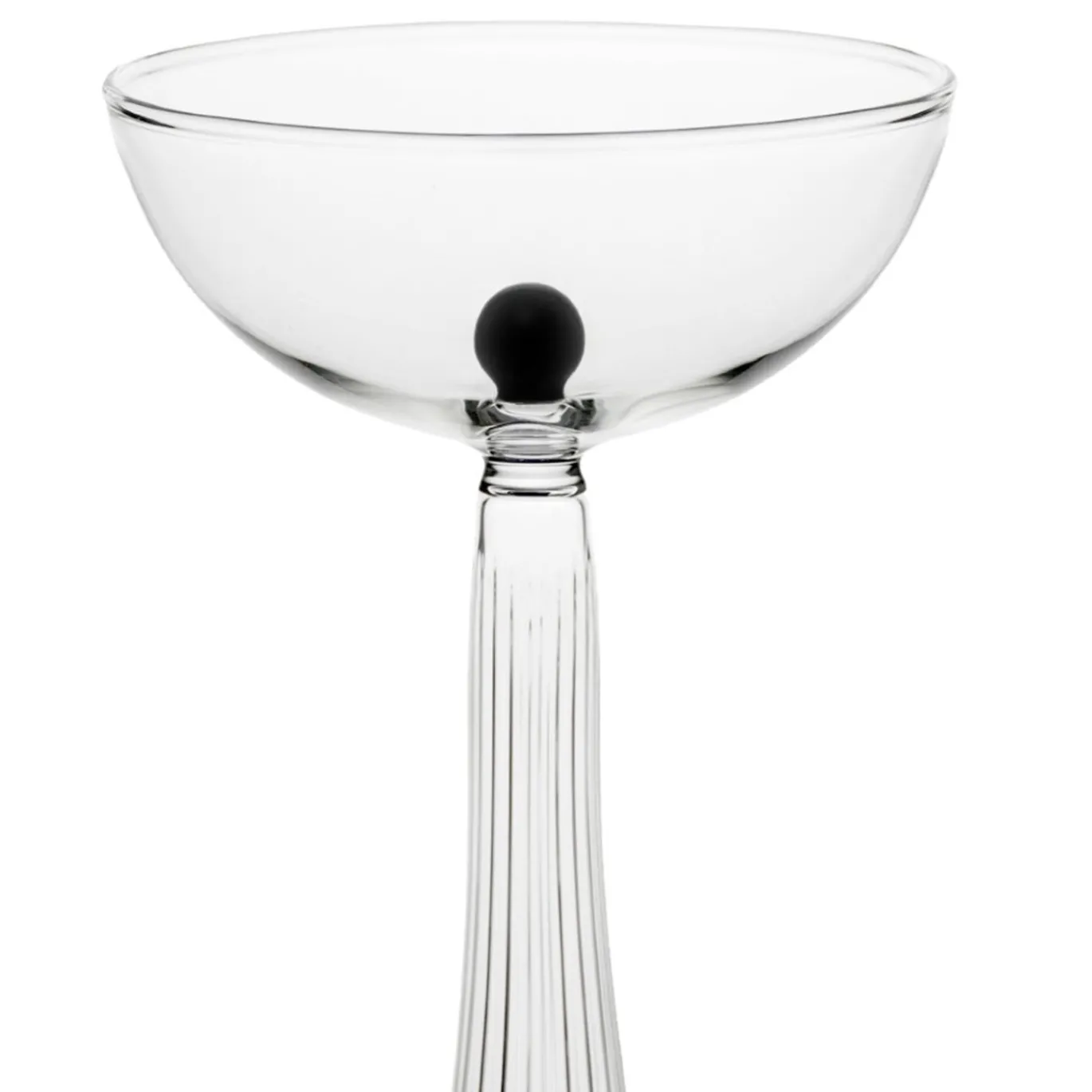 Set di 2 Bicchieri Coupe Nereida neri
