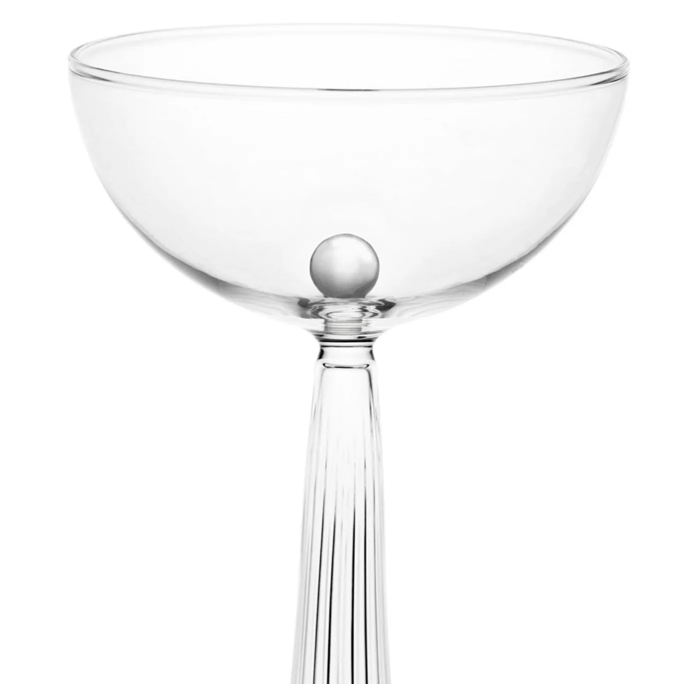 Set di 2 Bicchieri Coupe Nereida trasparenti