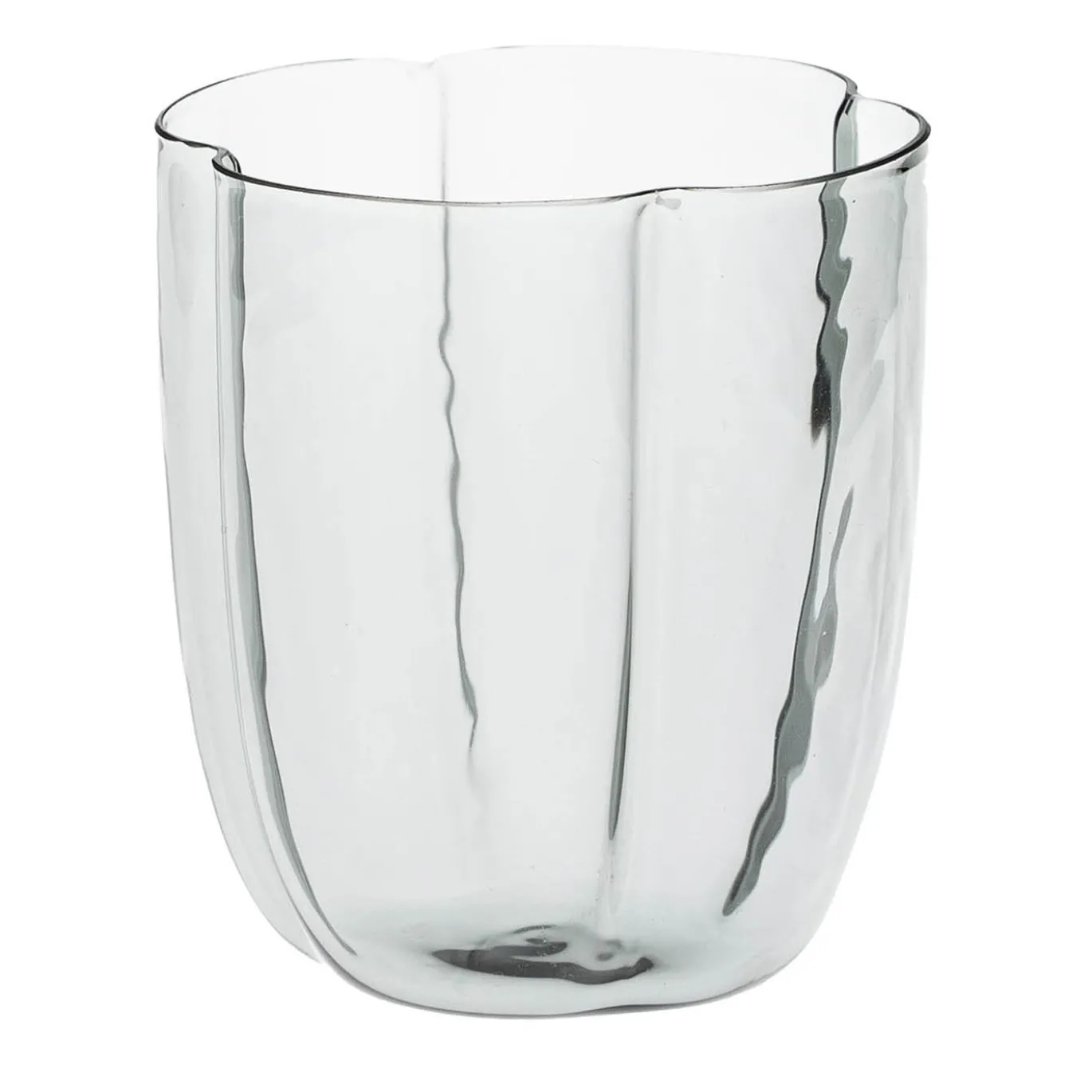 Set di 4 bicchieri da acqua a petali grigi