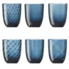 Set di 6 bicchieri da acqua assortiti Idra Air-Force Blue