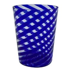 Set di 2 bicchieri da acqua blu a spirale