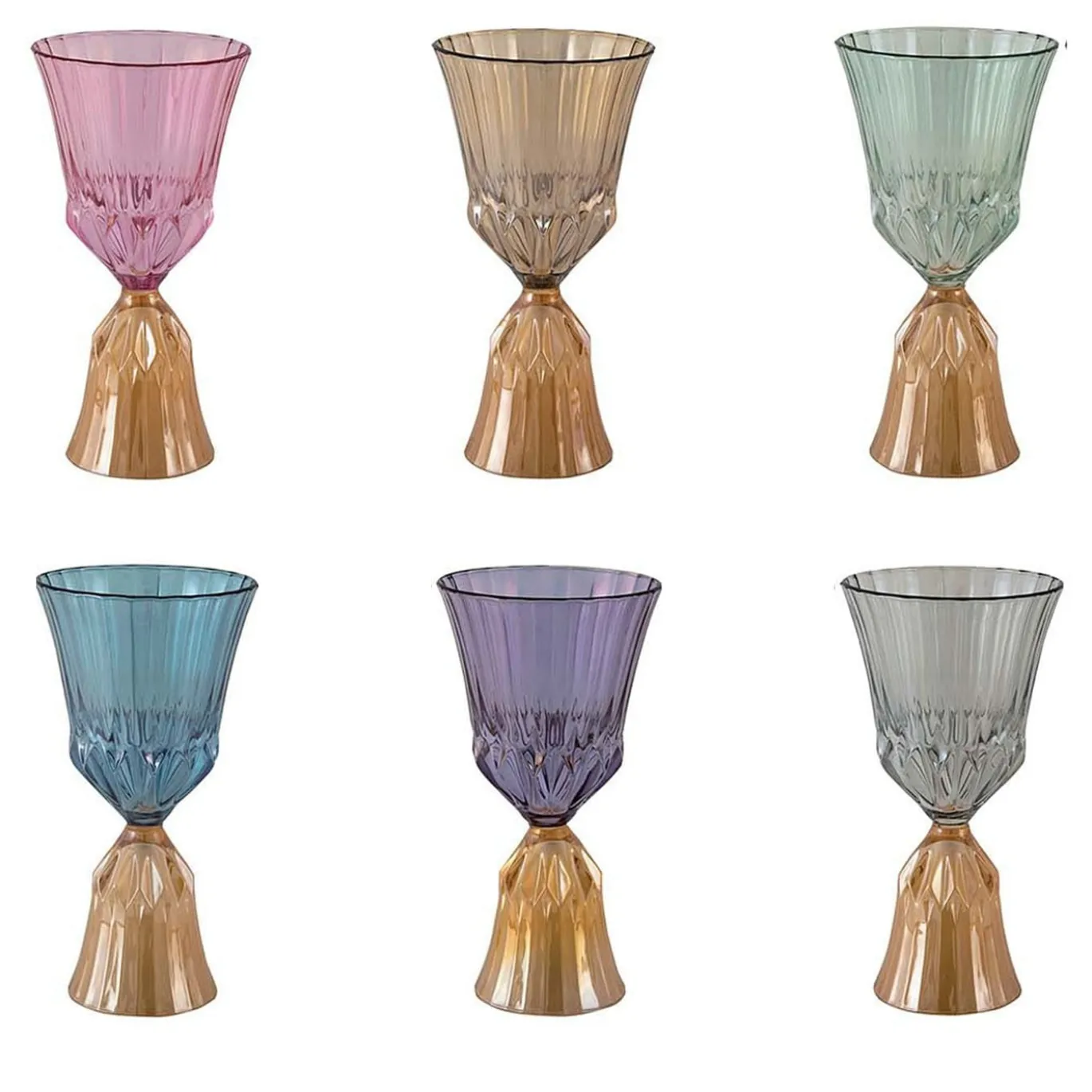 Set di 6 bicchieri da acqua Canaletto