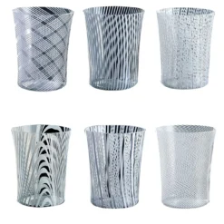 Set di 6 bicchieri da acqua Canova in filigrana bianca di Stefano Marcato