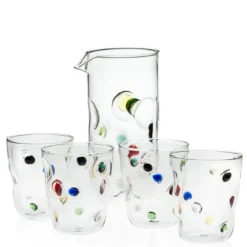 Set di 4 Bicchieri da Acqua Colorati Arlecchino