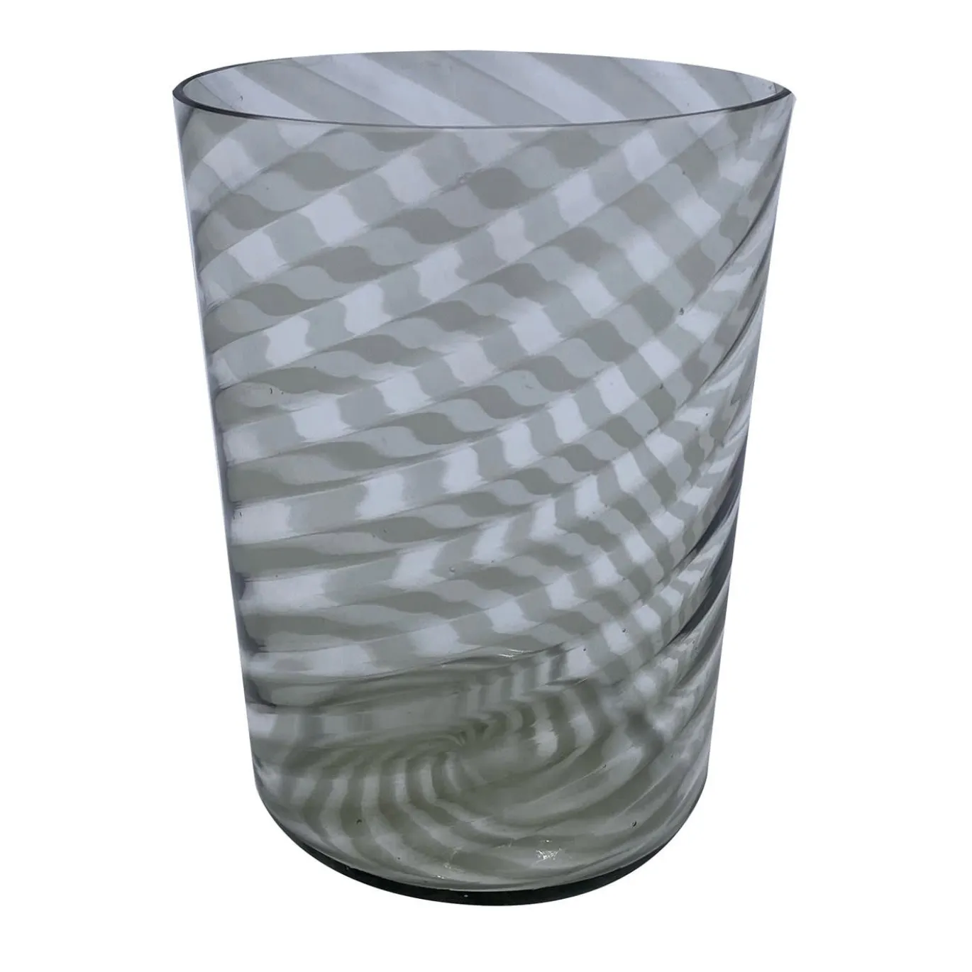 Set di 2 bicchieri da acqua grigi a spirale