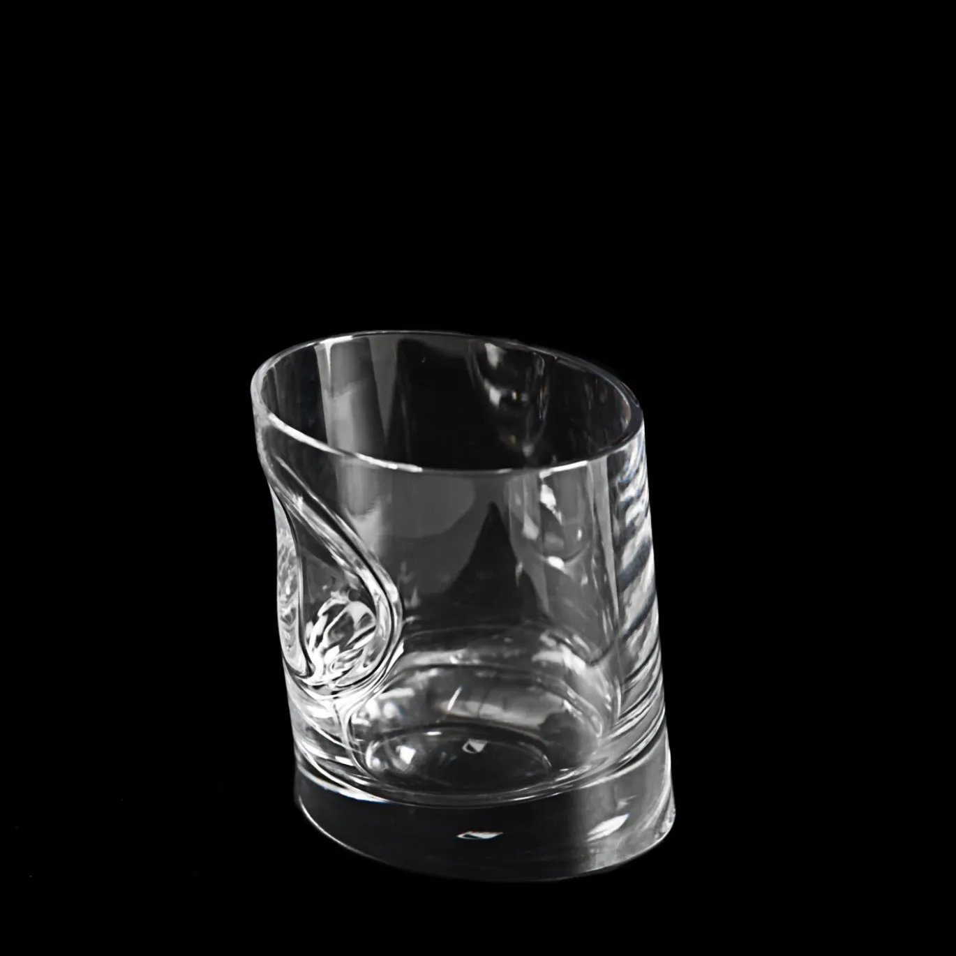 Set di 6 bicchieri da acqua in cristallo con tappo per ghiaccio di Angelo Mangiarotti