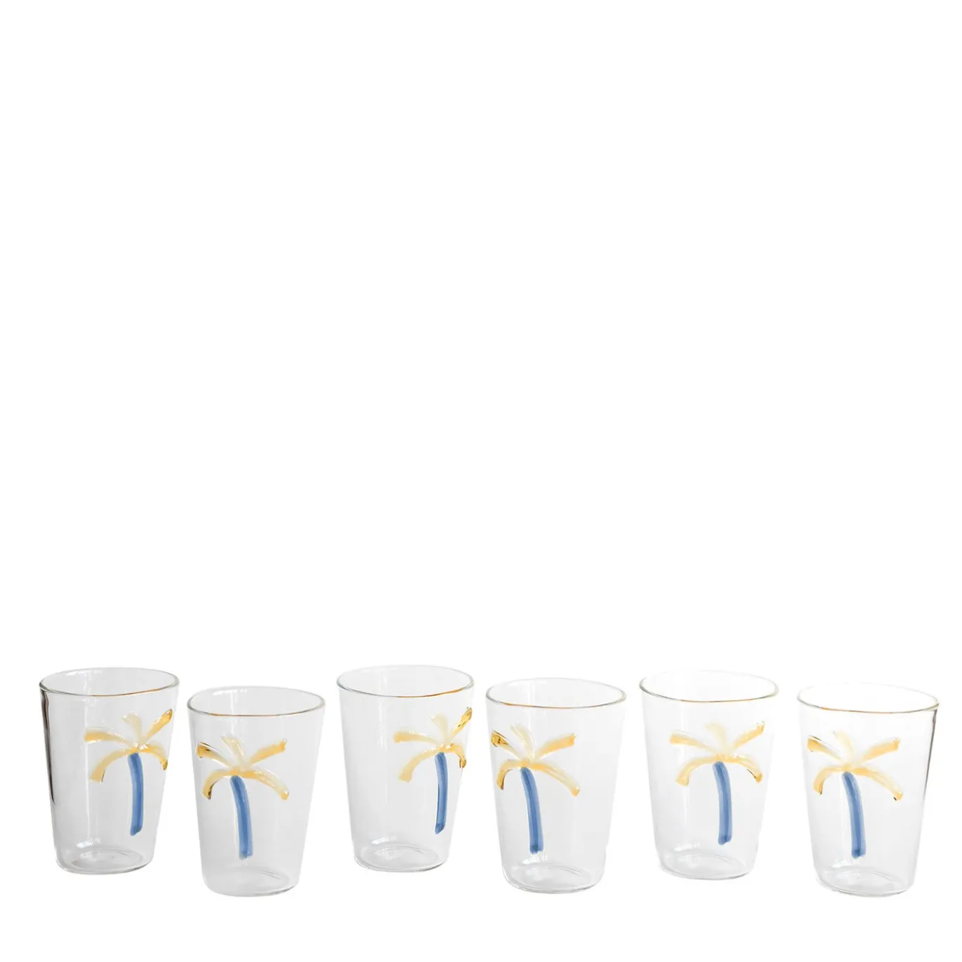 Set di 6 bicchieri da acqua in vetro soffiato Las Palmas