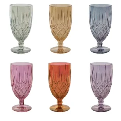 Set di 6 bicchieri da acqua Nobile con stelo