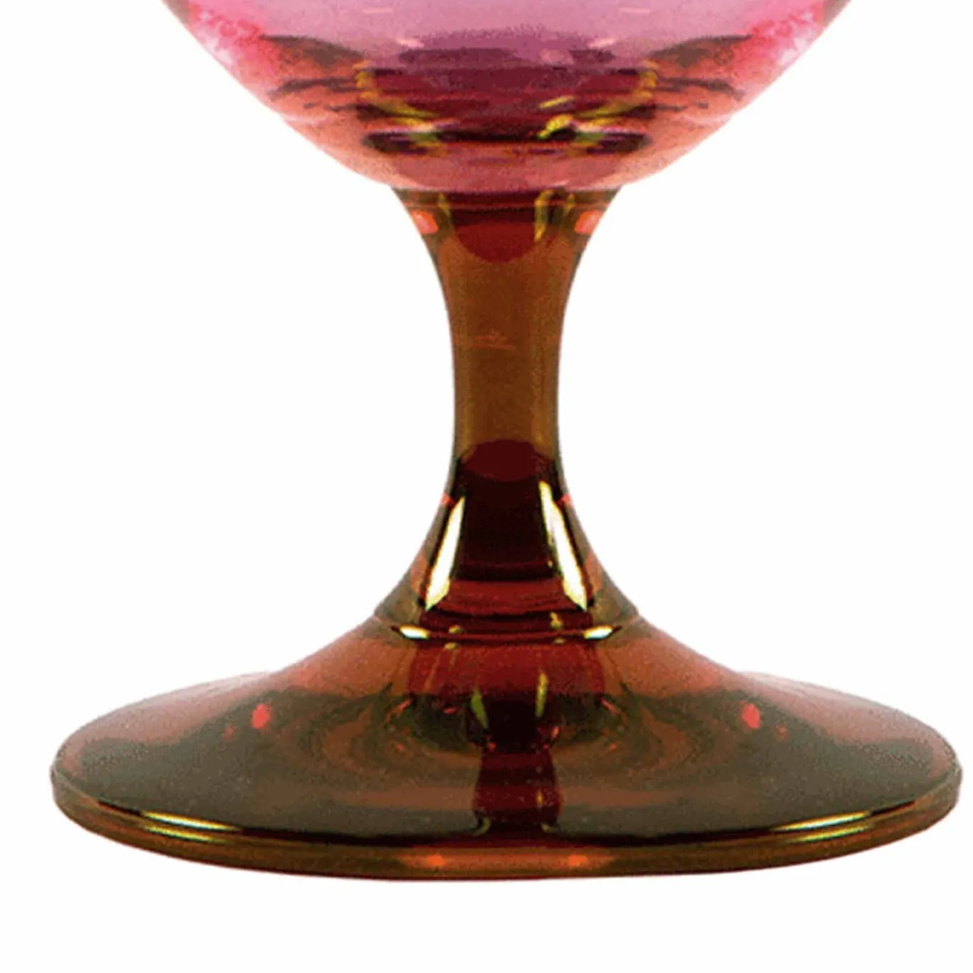 Set di 2 bicchieri da acqua rosa e rossi