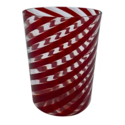 Set di 2 bicchieri da acqua rossi a spirale