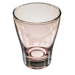 Set di 6 bicchieri da acqua viola con incisione a forma di gatto #5