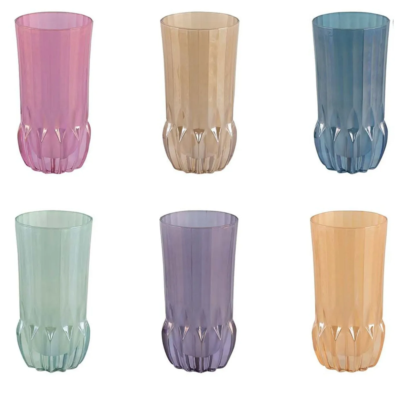 Set di 6 bicchieri da bibita Canal