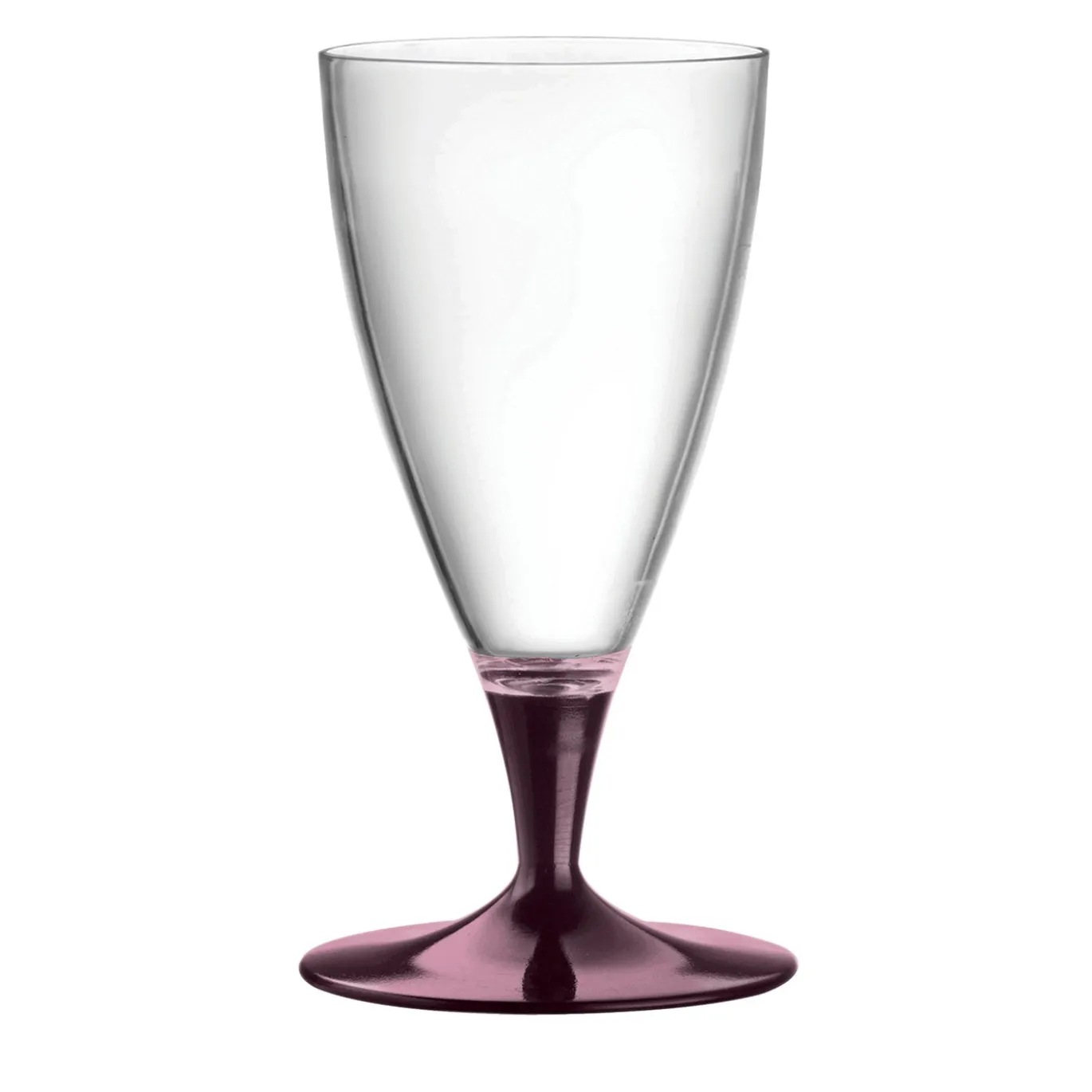 Set di 6 bicchieri da birra con stelo rosa quarzo