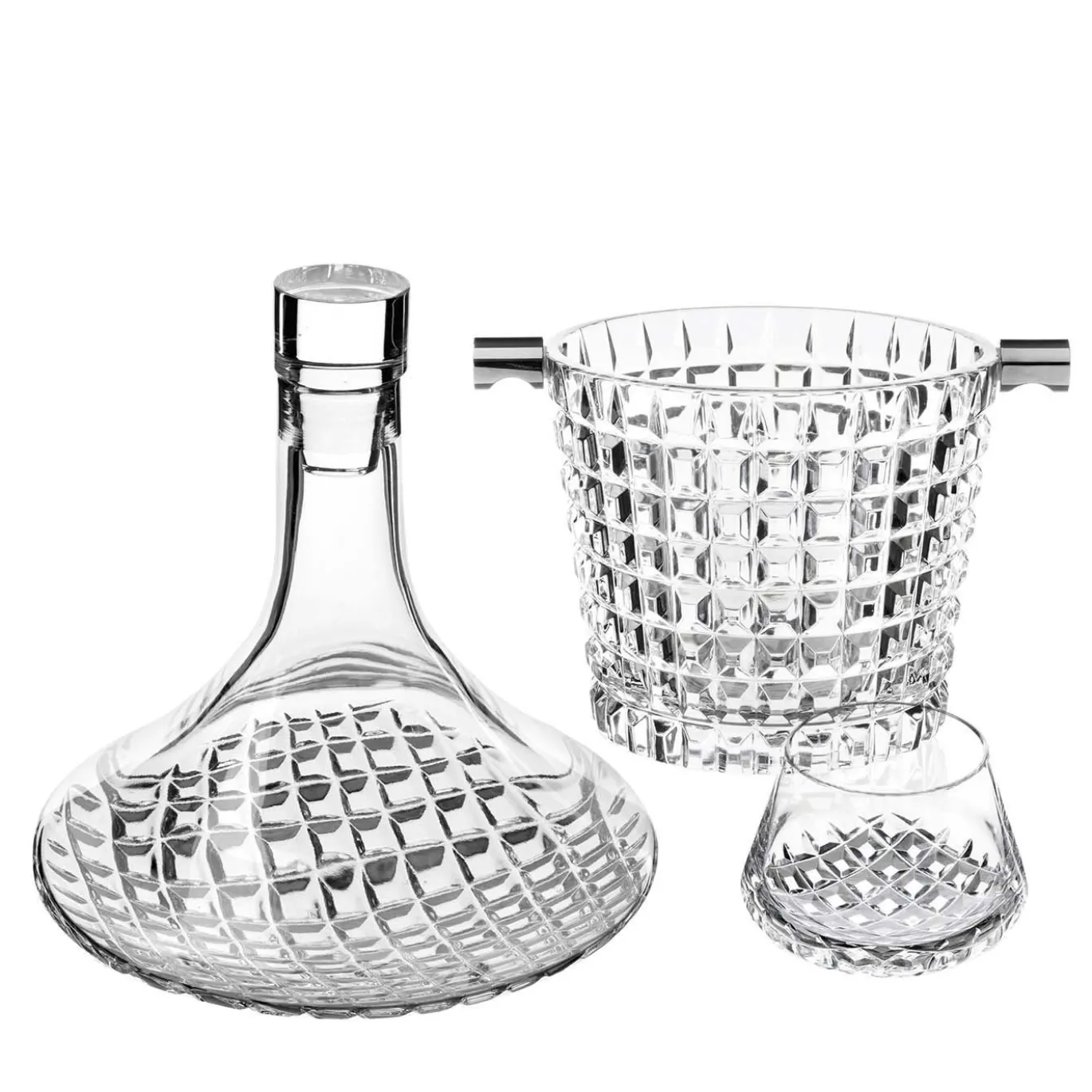 Set di 2 bicchieri da brandy, decanter da crociera e secchiello per il ghiaccio Luxé