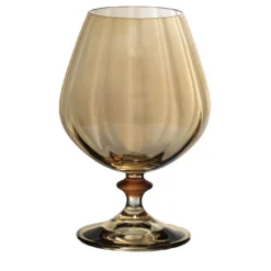 Set di 6 bicchieri da brandy in vetro soffiato Primula Brown Shade