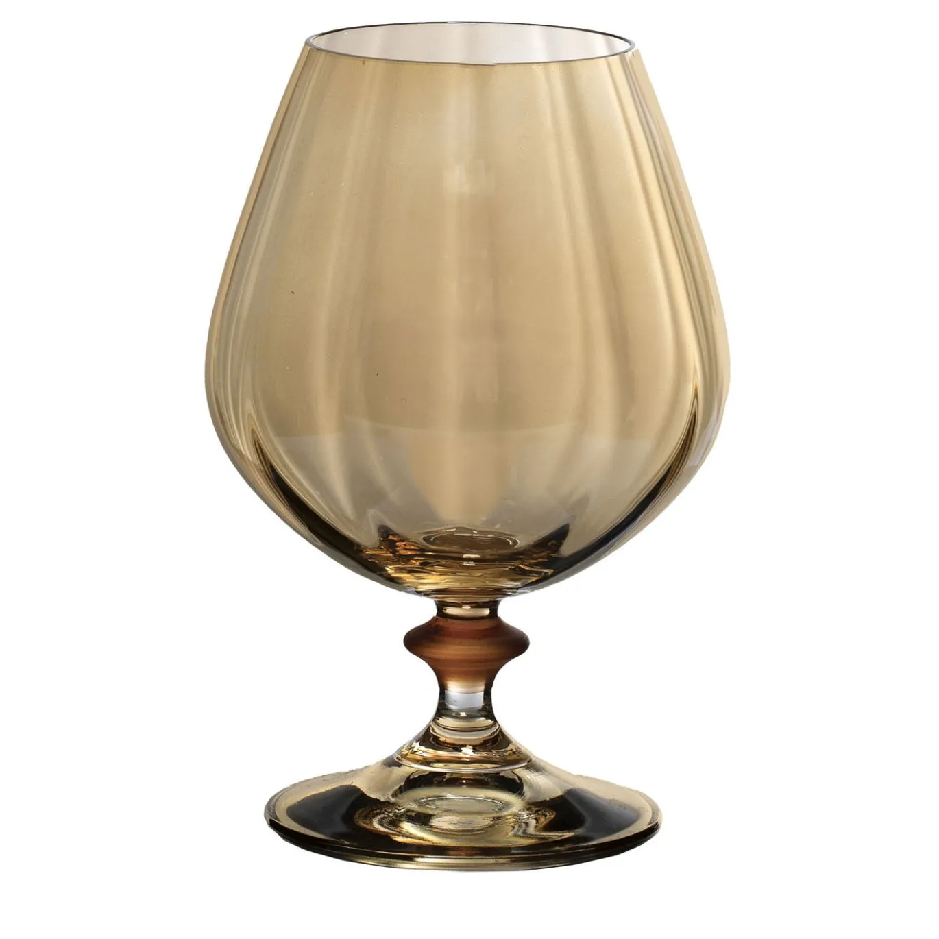 Set di 6 bicchieri da brandy in vetro soffiato Primula Brown Shade
