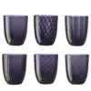 Set di 6 bicchieri d'acqua Idra misti color Periwinkle