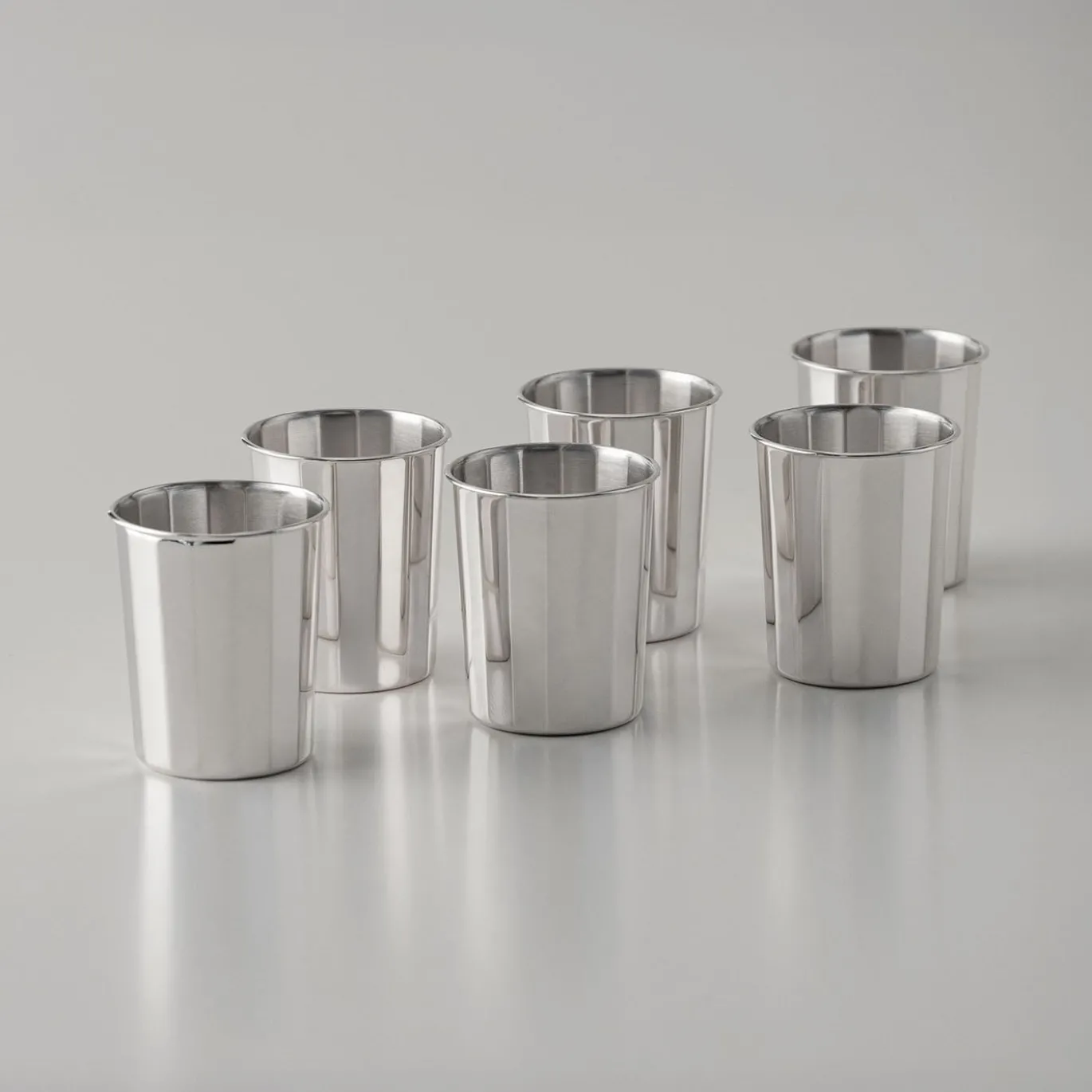 Set di 6 bicchieri da liquore in argento sterling