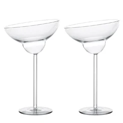 Set di 2 bicchieri da Margarita Margot con taglio obliquo