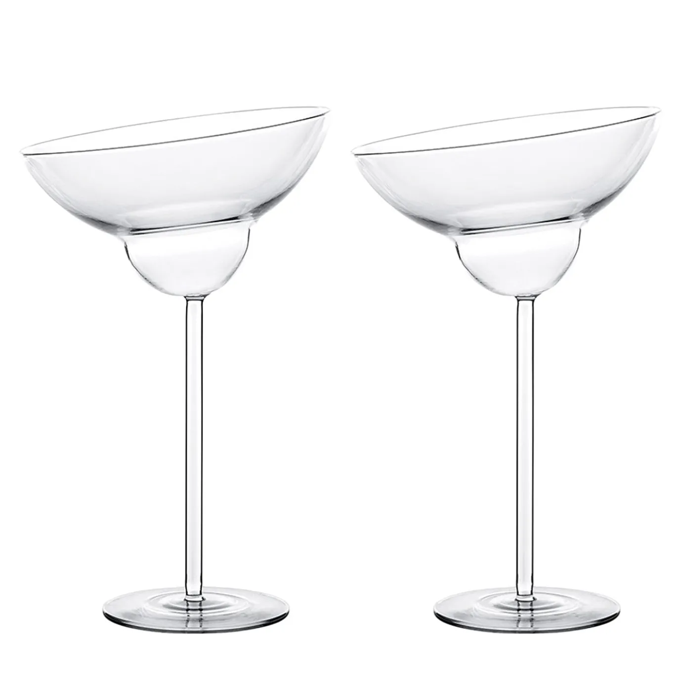 Set di 2 bicchieri da Margarita Margot con taglio obliquo