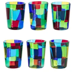 Set di 6 bicchieri da shot Acquamarina di Angelo Ballarin
