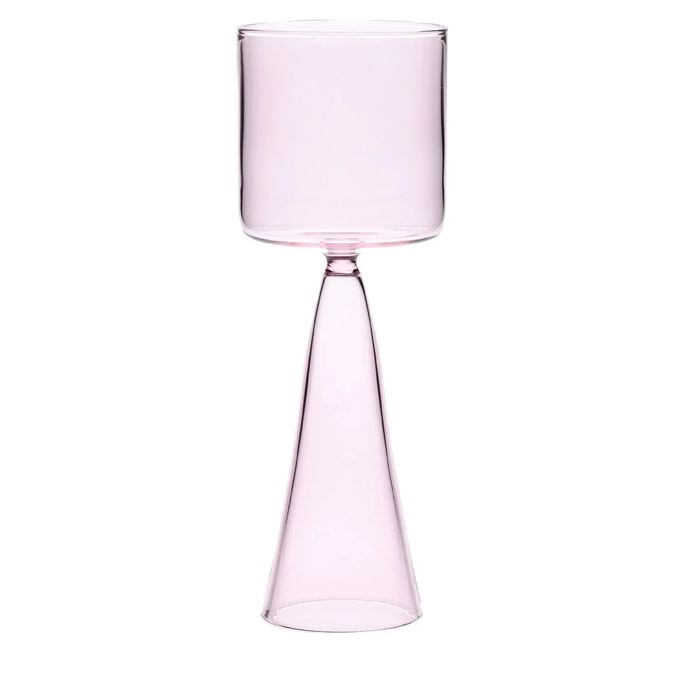 Set di 4 bicchieri da vino alti rosa chiaro Dolce Vita