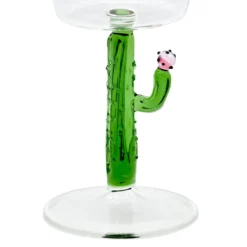 Set di 4 bicchieri da vino Cactus Mania in verde