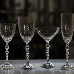 Set di 6 bicchieri da vino in cristallo Collier