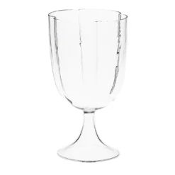 Set di 4 bicchieri da vino trasparenti a petalo