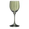 Set di 6 bicchieri da vino verdi decorati a mano Riflesso
