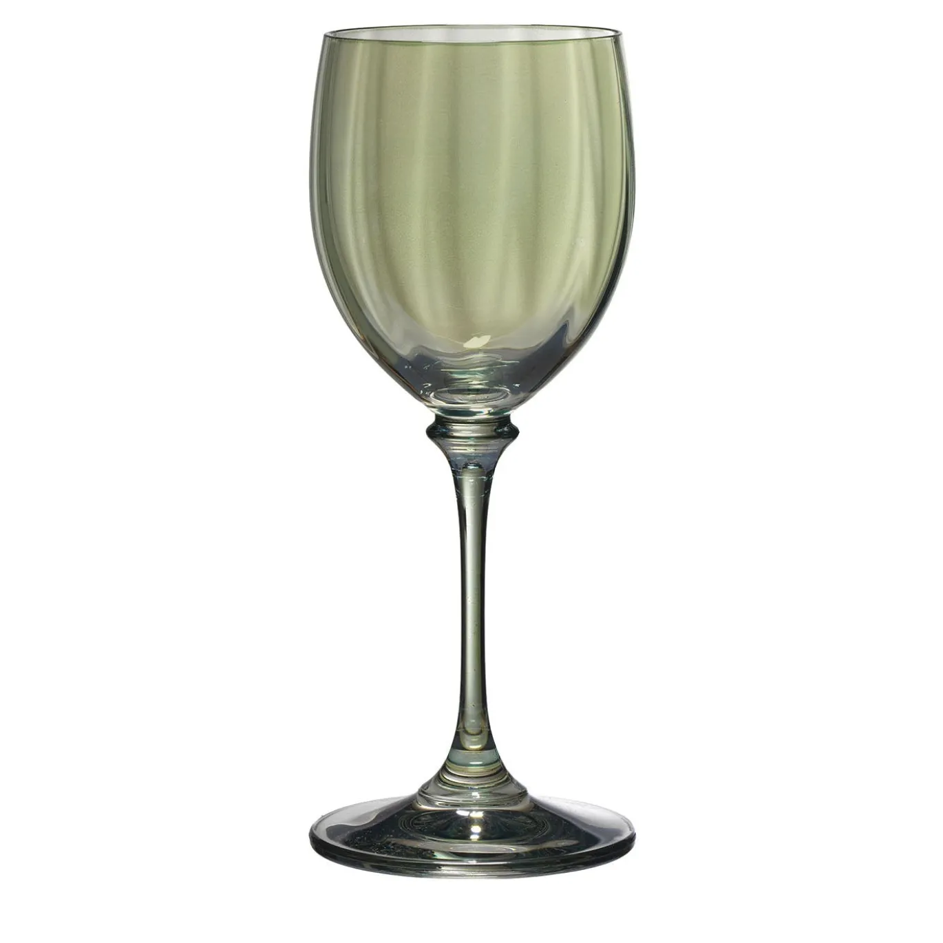 Set di 6 bicchieri da vino verdi decorati a mano Riflesso