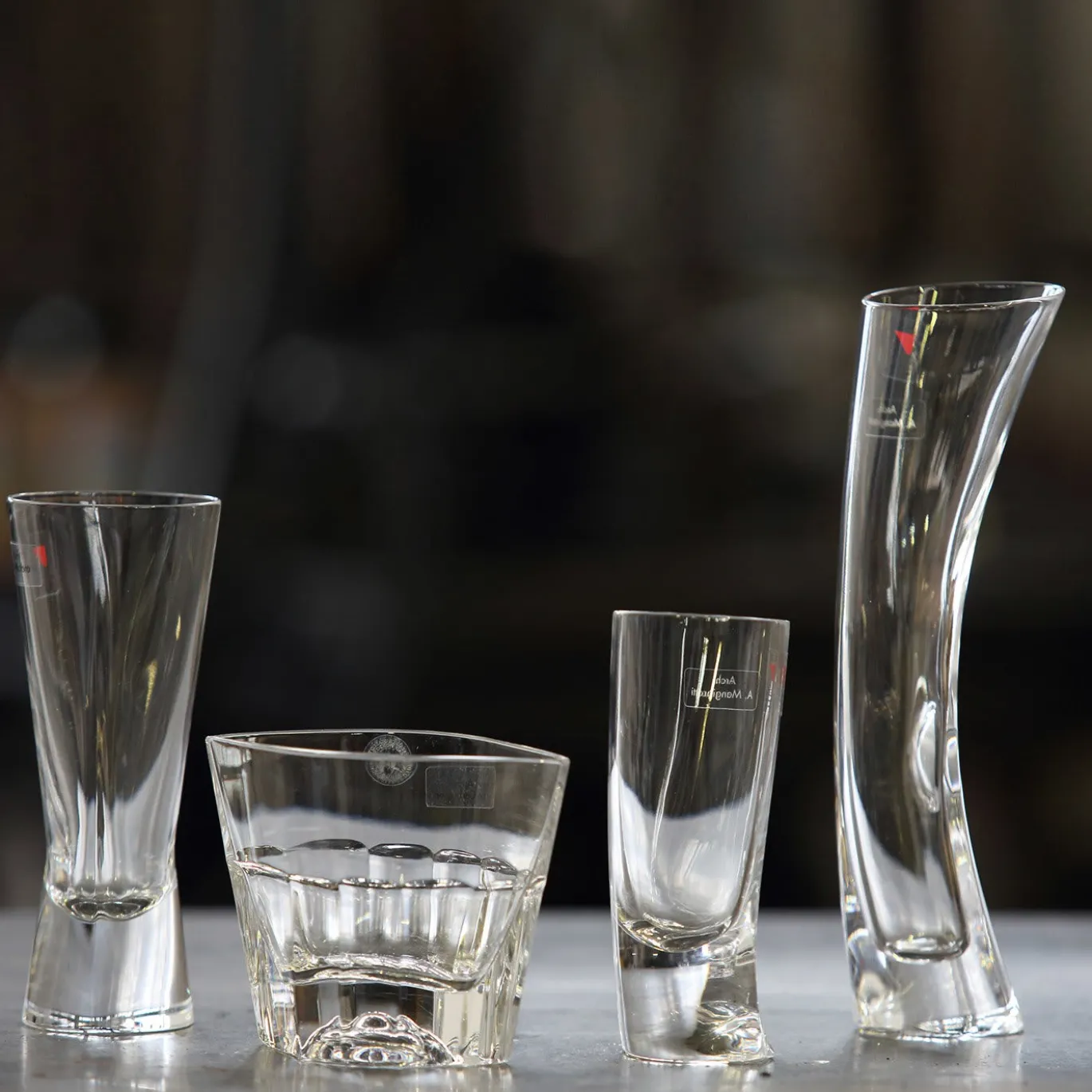 Set di 6 bicchieri da whisky in cristallo Corbusier