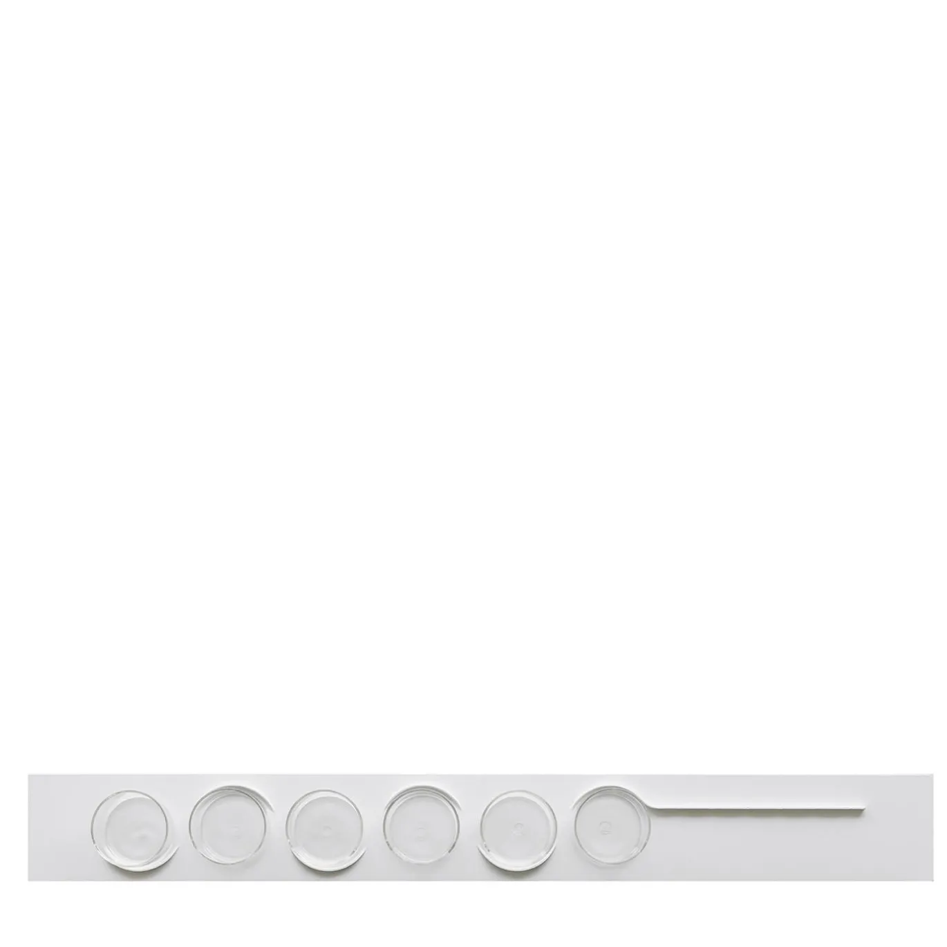 Set di 6 bicchieri Easy 06 con Vassoio Linea 97 White Sugar
