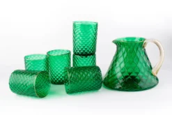 Set di 6 bicchieri e brocca Balloton verde