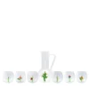 Set di 6 bicchieri e caraffa Flower Power