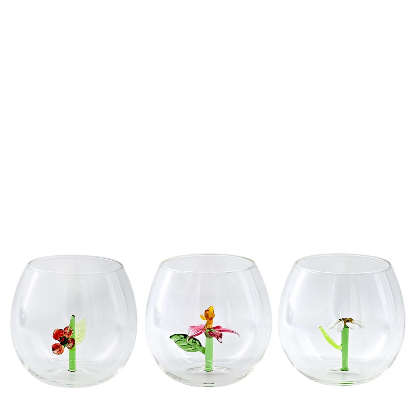 Set di 6 bicchieri Flower Power