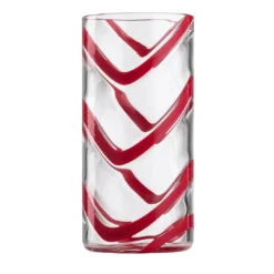 Set di 6 bicchieri highball Cyrcus Esse in vetro di Murano rossi e trasparenti