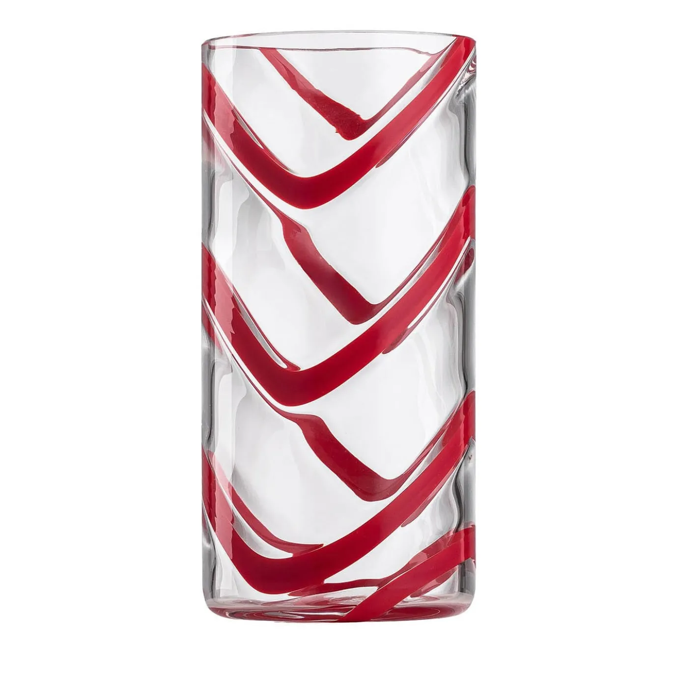 Set di 6 bicchieri highball Cyrcus Esse in vetro di Murano rossi e trasparenti